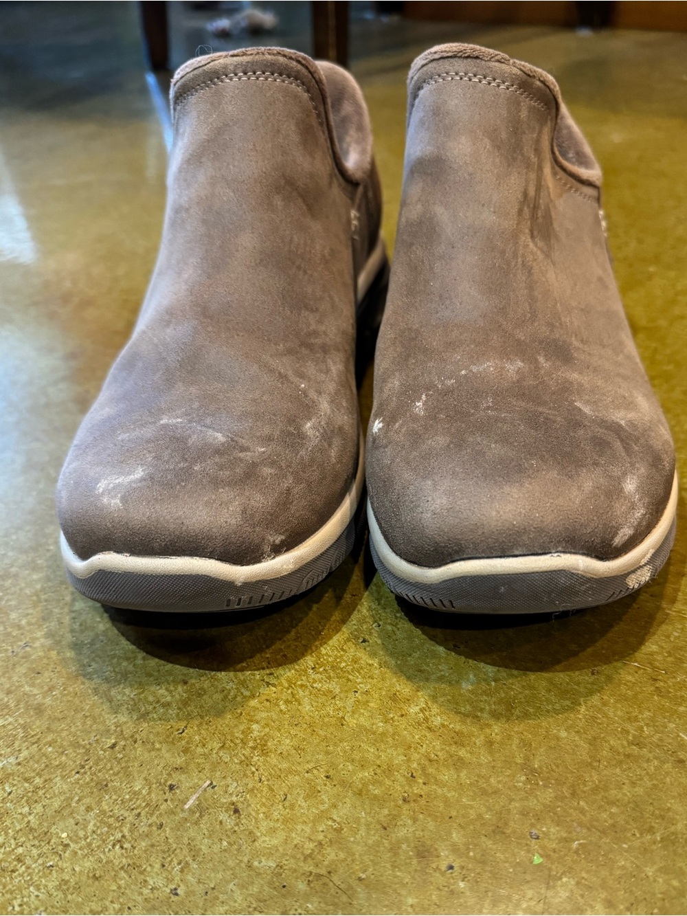 Skechers Women’s size 10 Chocolate Brown Slip-On Comfort Suede Ankle Boot - Picture 4 of 11